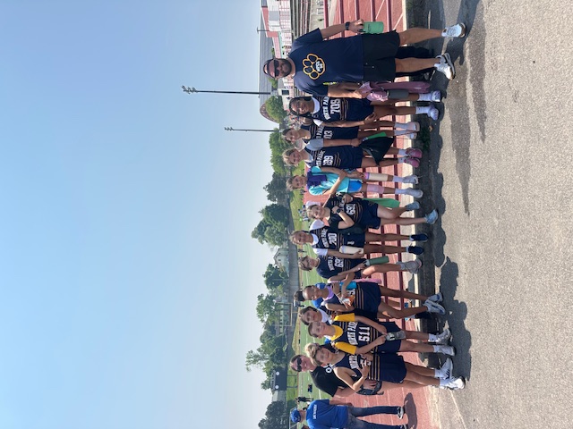 photos of students participating in track and awards