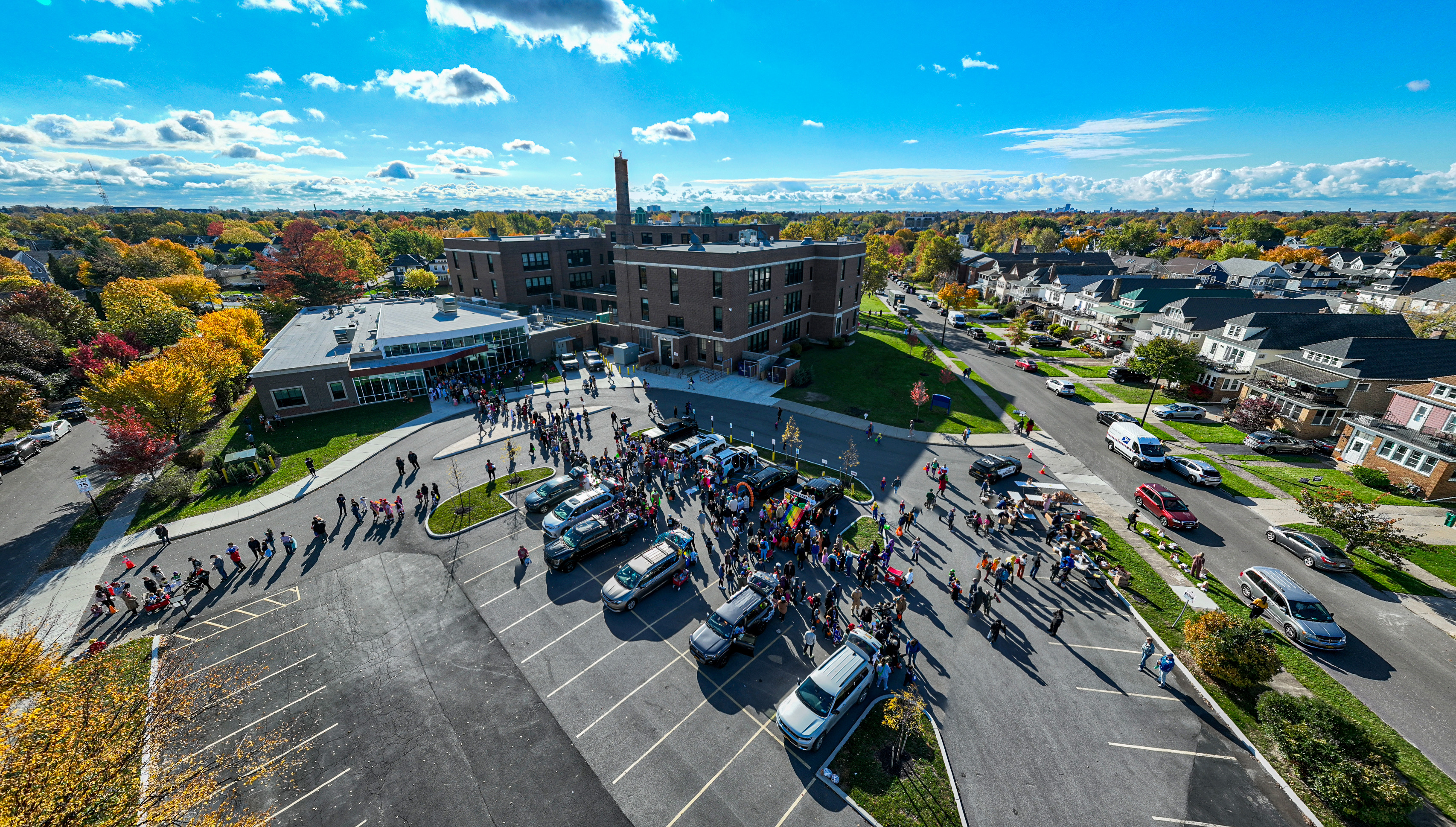 trunk or treat ariel view