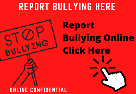 Graphic with the words stop bullying on it 