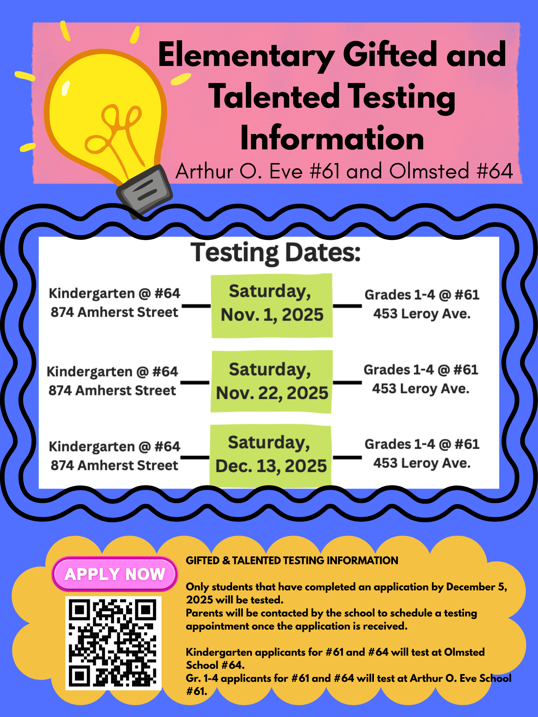 Gifted and Talented Testing Information 2025