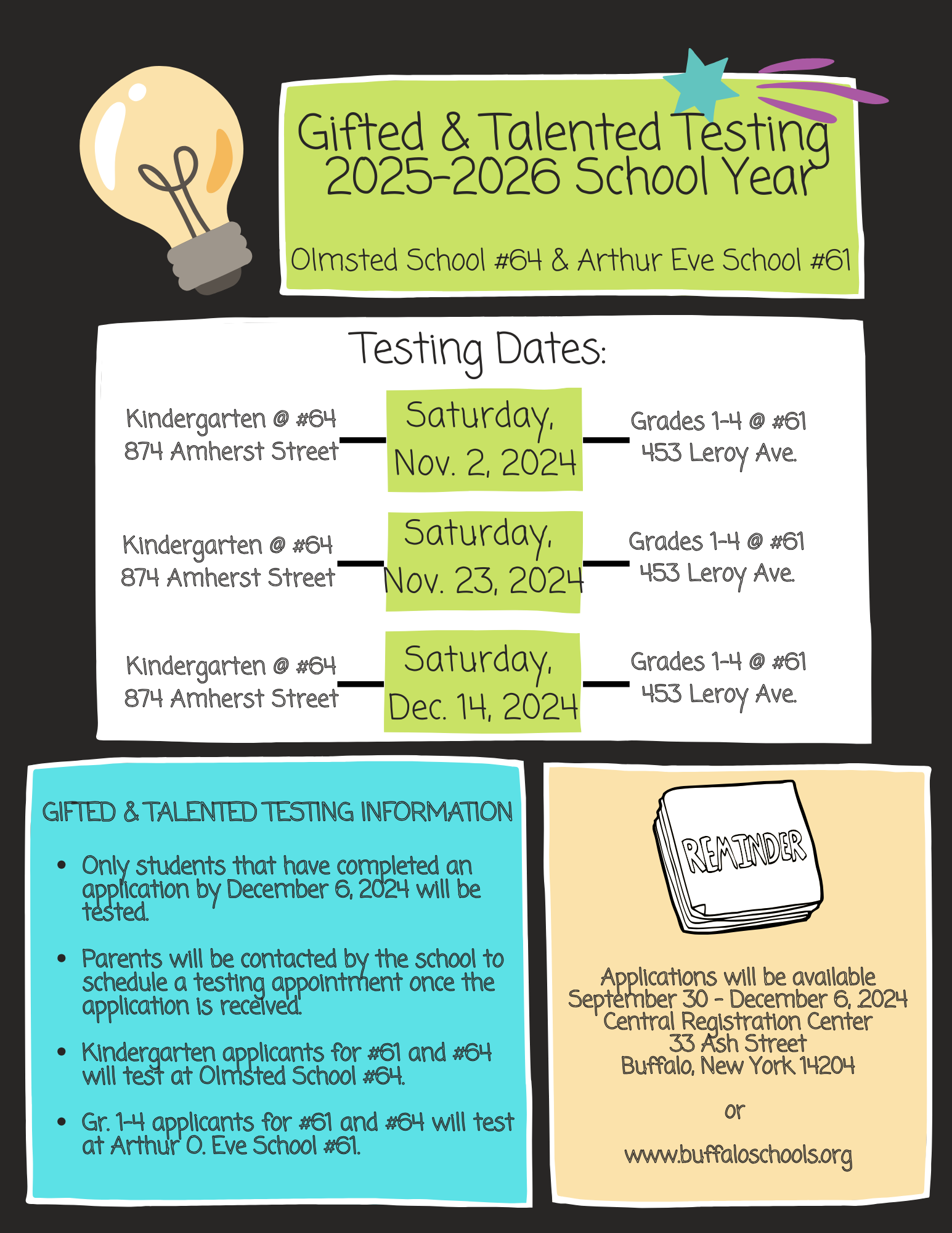 GT Saturday Admissions Testing Dates