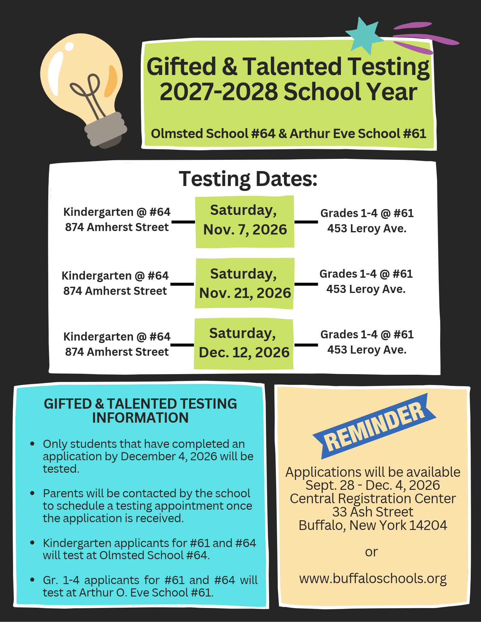 GT Admissions Testing Dates