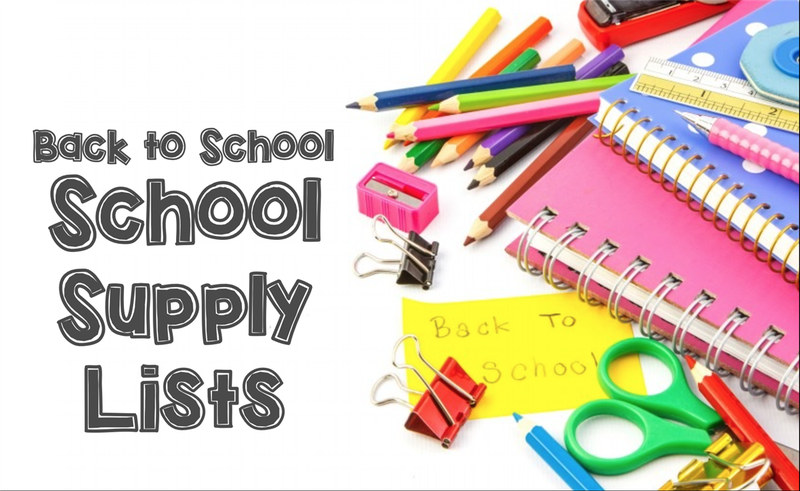 notebooks and school supplies "back to school supply lists"