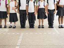 students in school uniforms