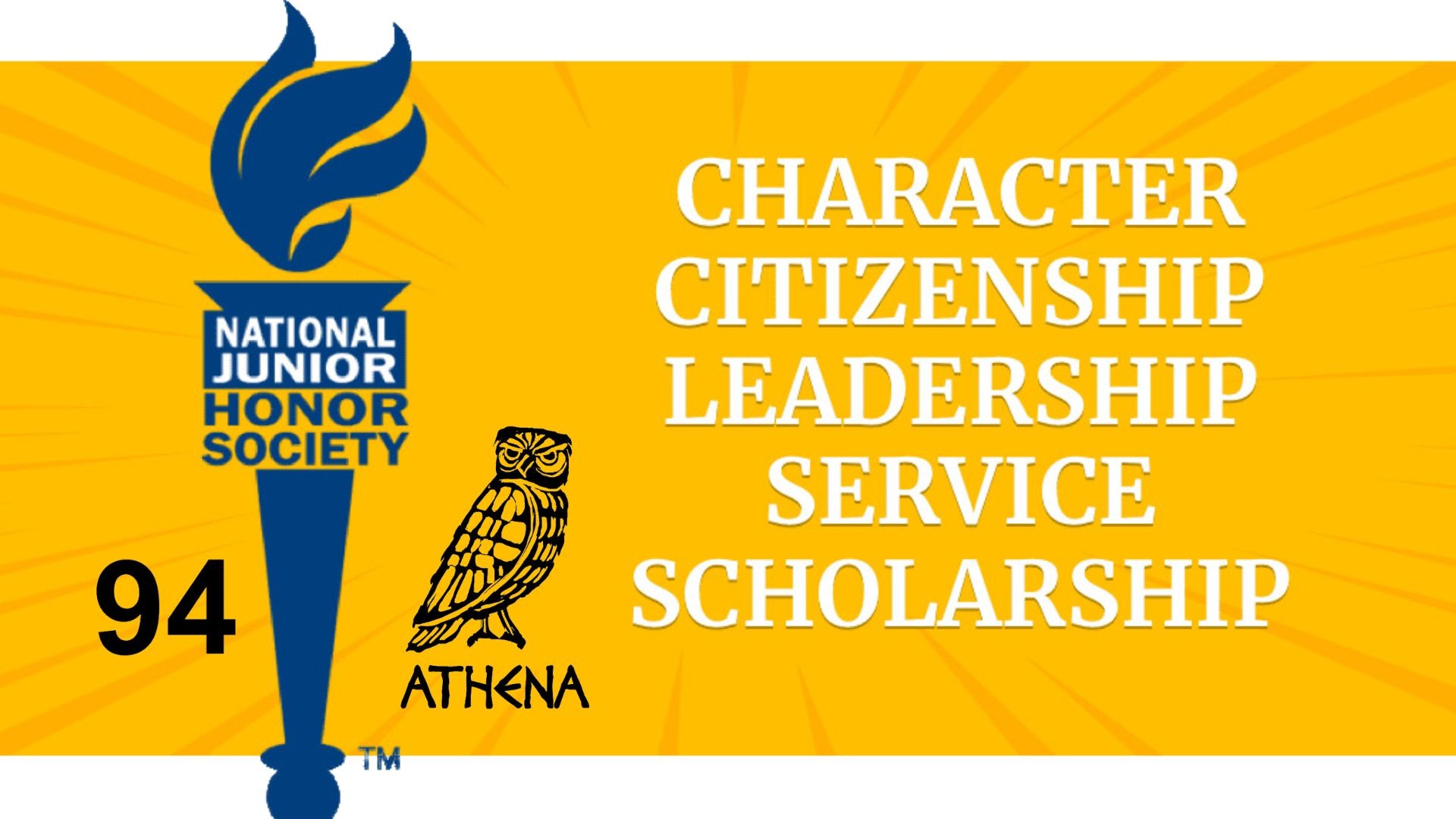 National Junior Honor Society logo for PS #94: Character Citizenship Leadership Service Scholarship