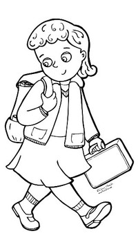 Student Ready for school cartoon