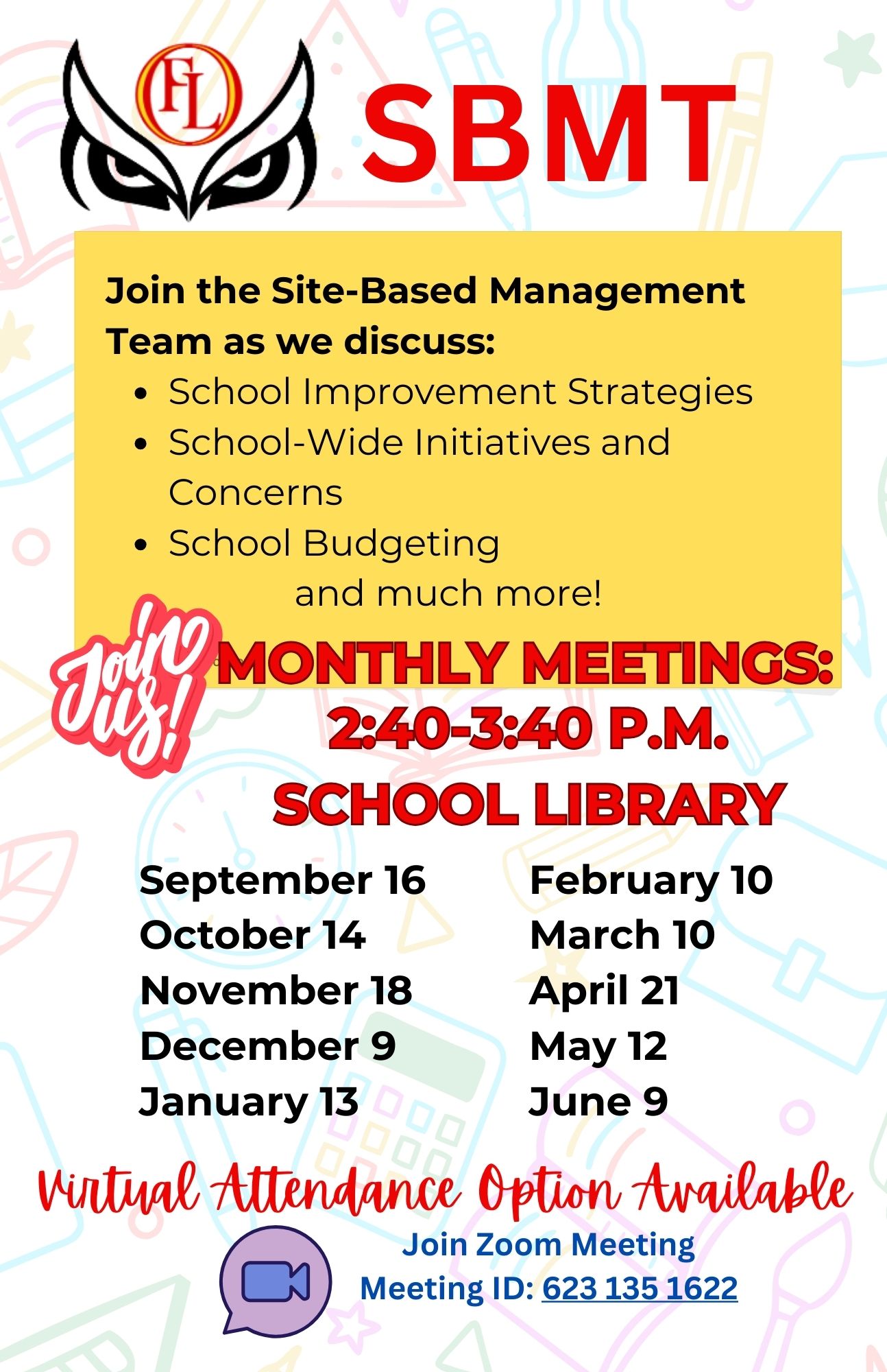 SBMT Schedule of Dates