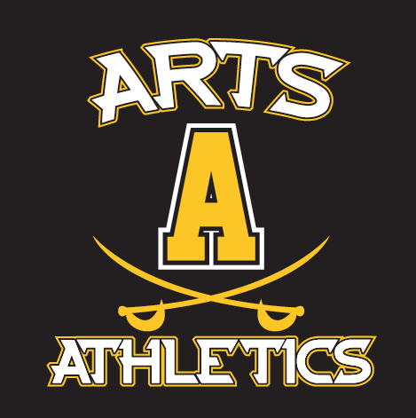 Arts Athletics: 2 crossed sabers underneath the letter A