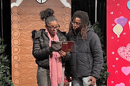 Student actors on stage