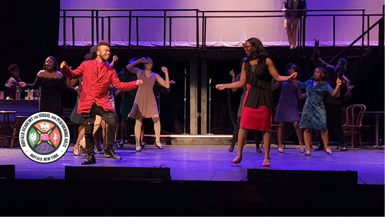Memphis production rehersal on stage