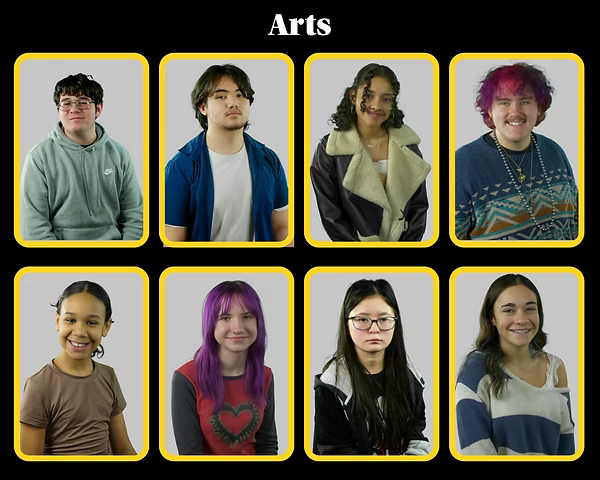 Arts- with picture of student honorees