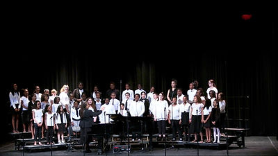 Students Performing on Stage Musical  Choir