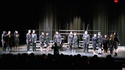 Students Performing on Stage Musical  Choir
