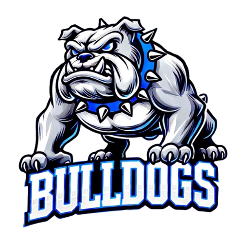 301 Bulldogs Logo with Bulldogs wordmark