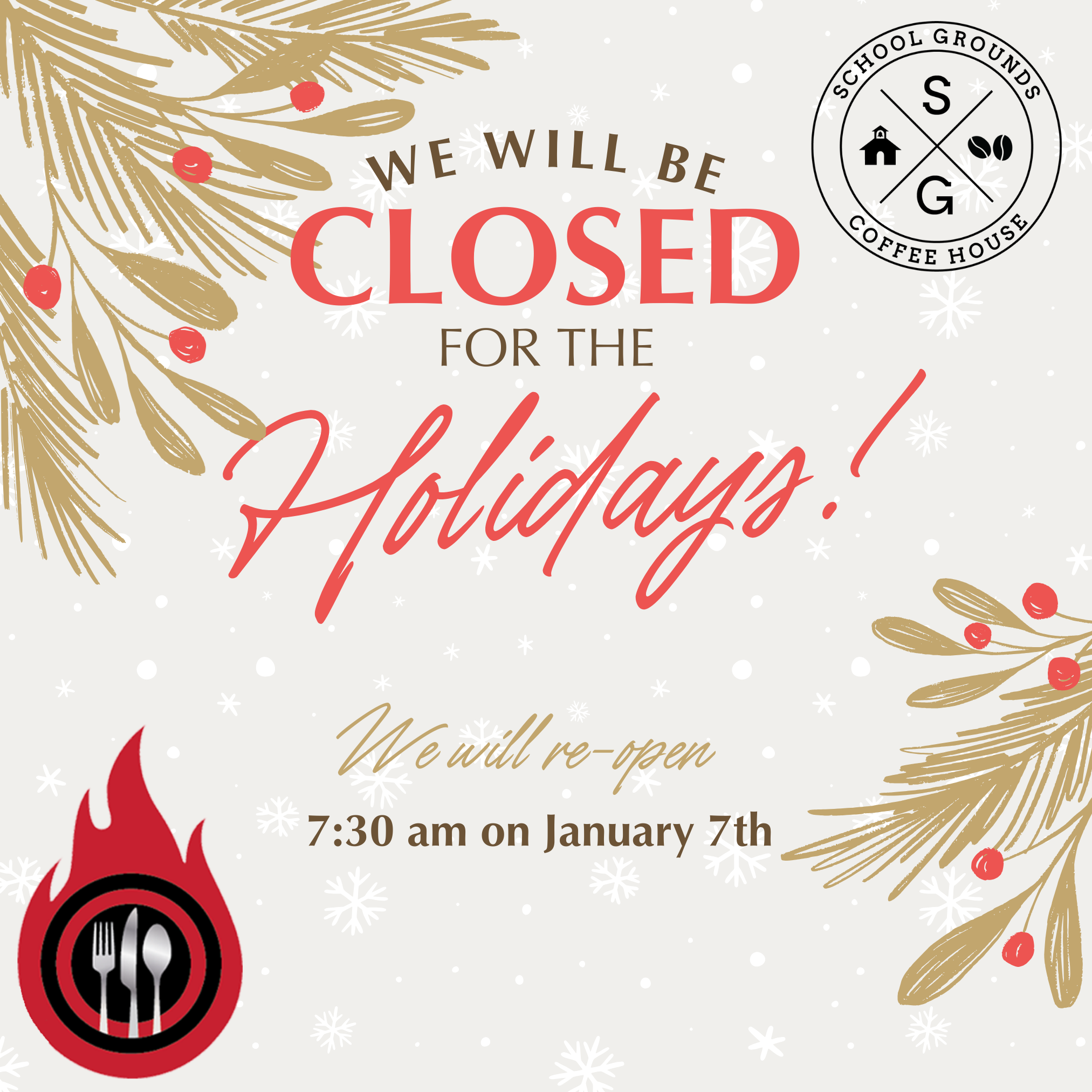 Holiday Closed Sign