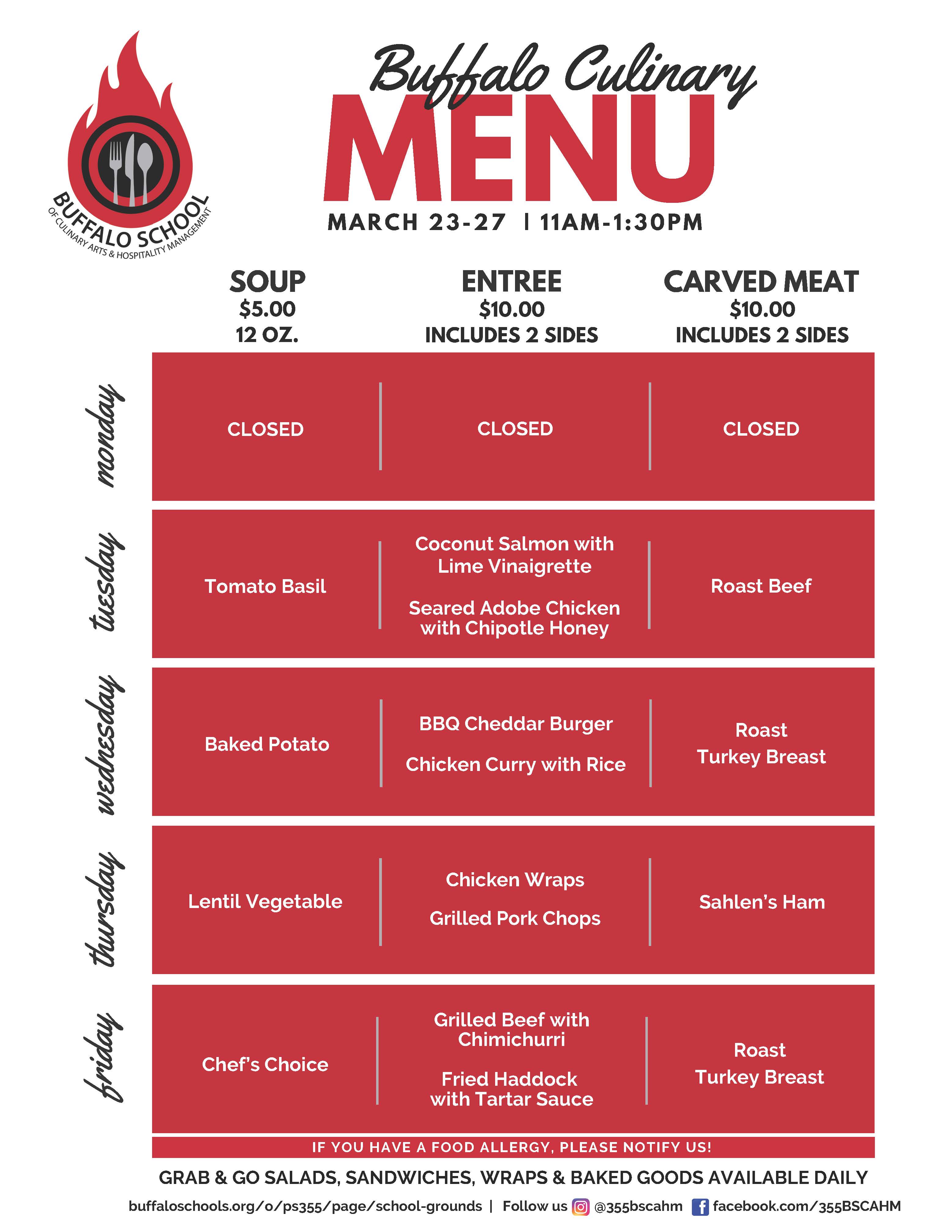 Cafe Menu MAR 23-27