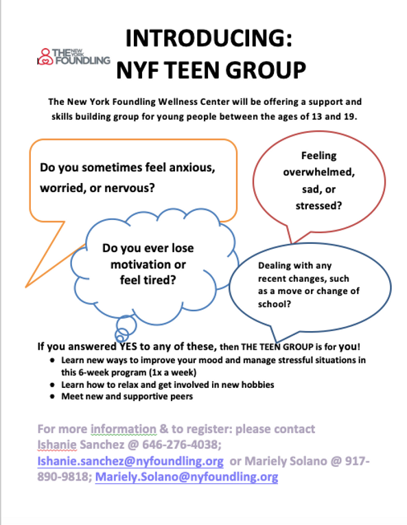 Introducing NYF Teen Group