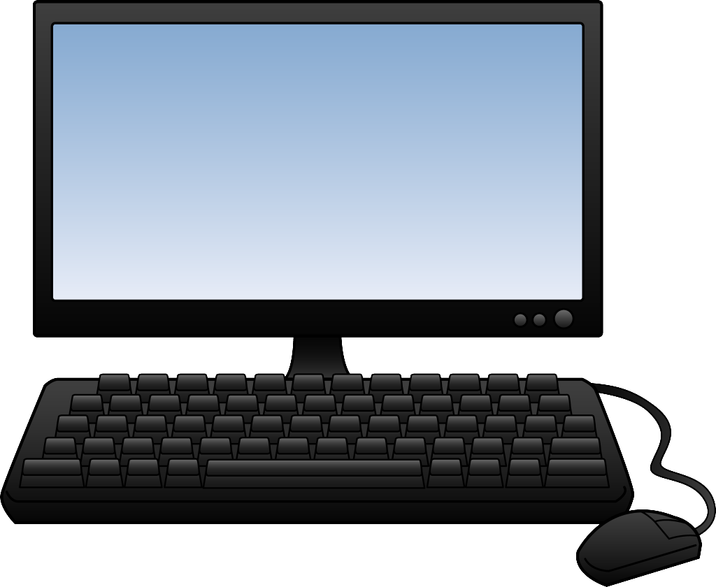 Computer Monitor and Keyboard
