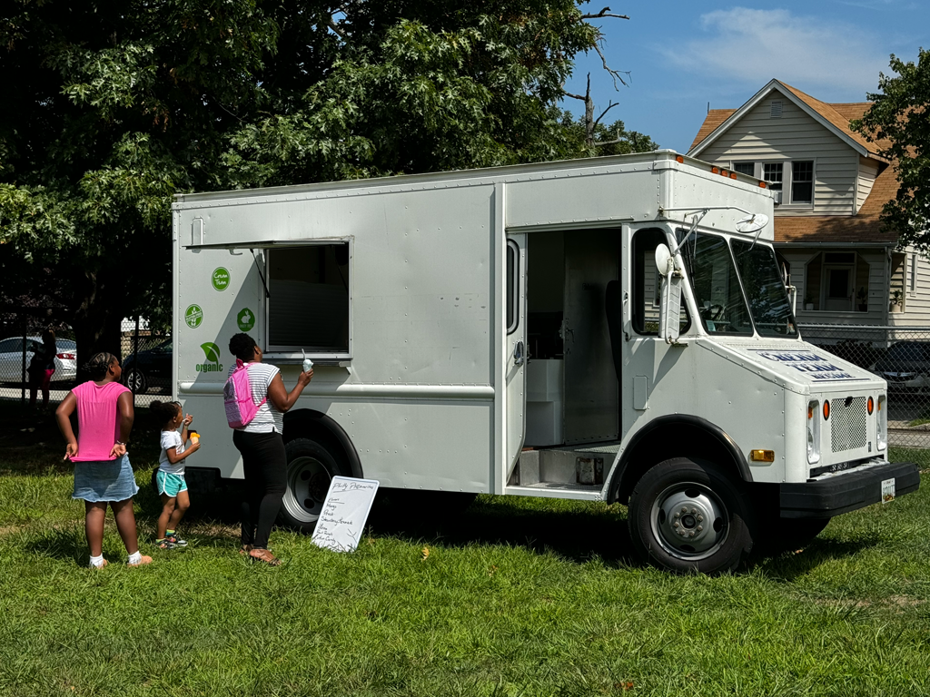 Cream team truck