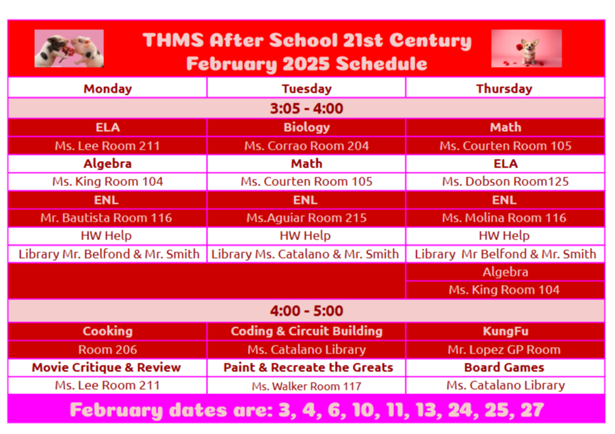 Turtle Hook Schedule 