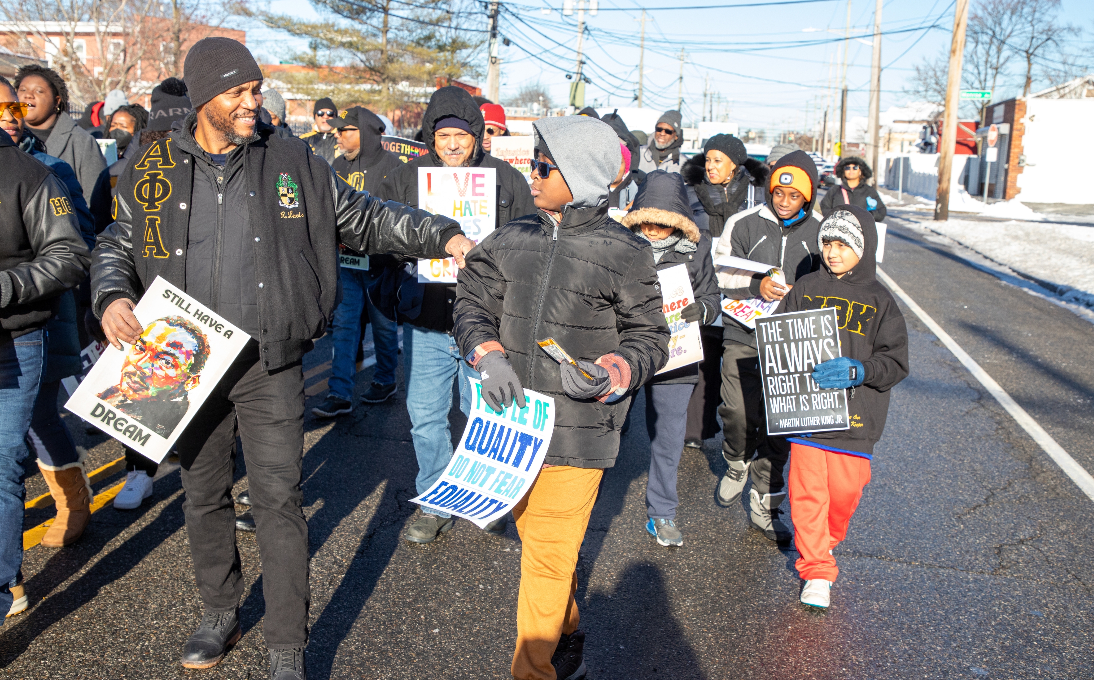 Kids marching