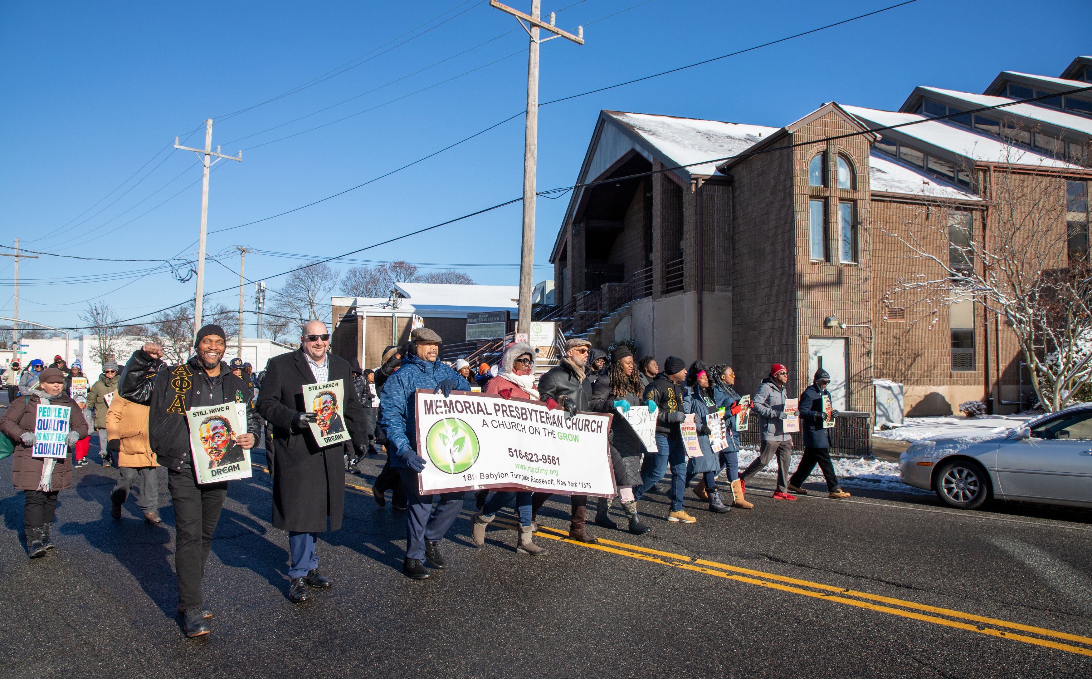 People marching