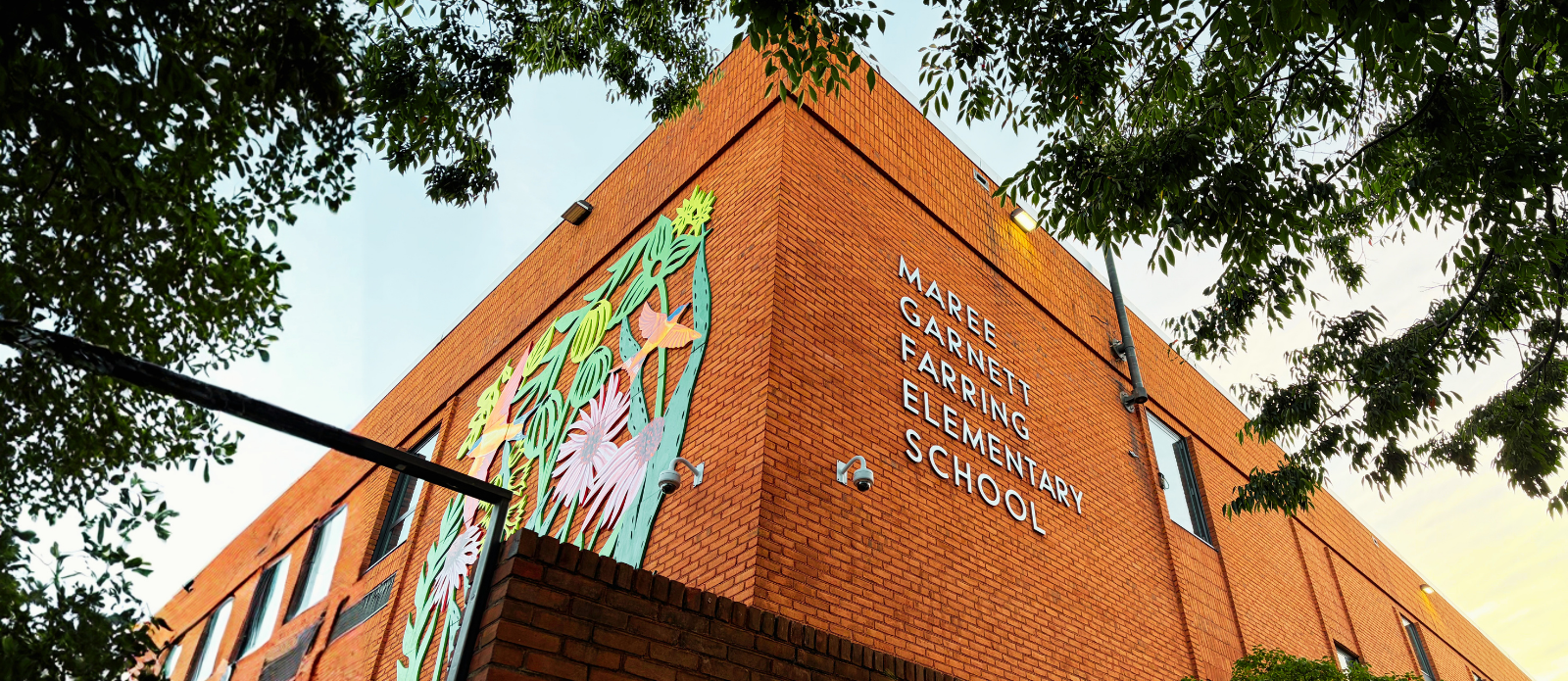 facade of the school