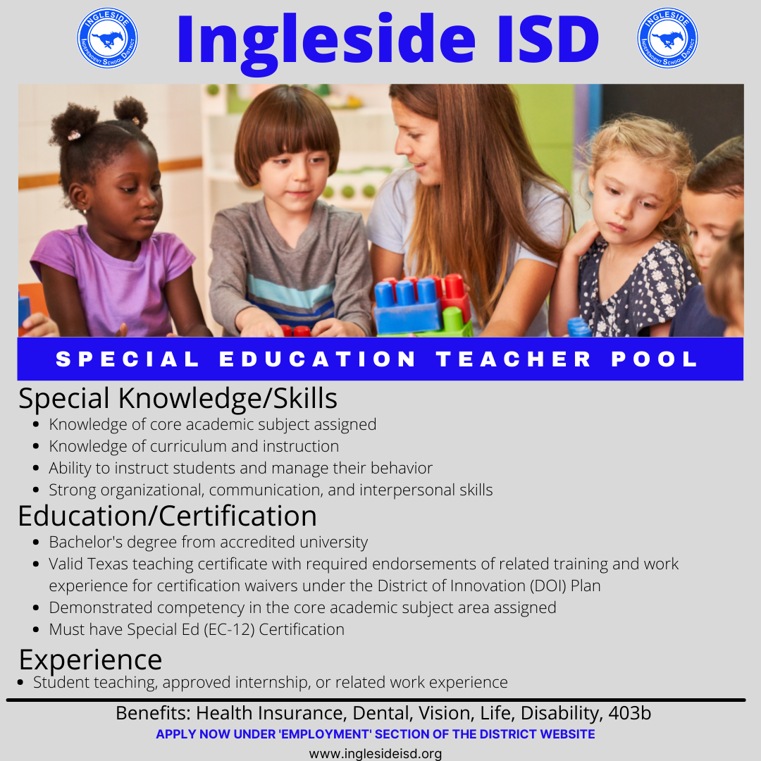 Special Education Teacher Pool Flyer