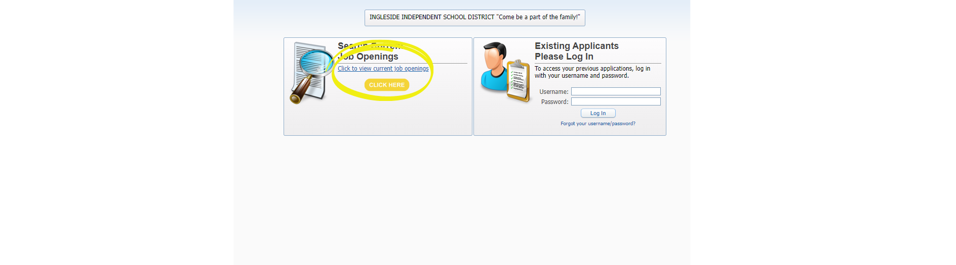 Step 1 Click Search for Current Job Postings