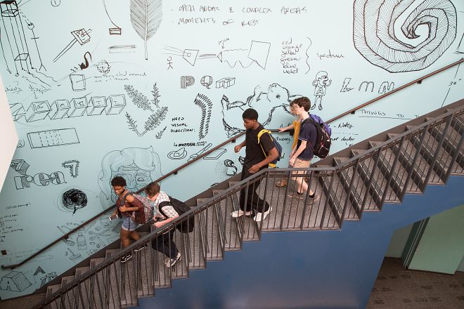 Kids in the stairs