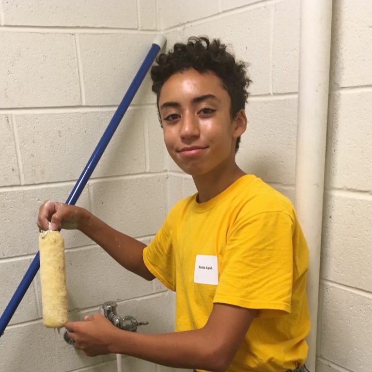 Student in Volunteer Work - Painting