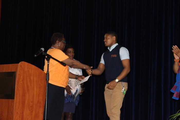 Kid Receiving an award