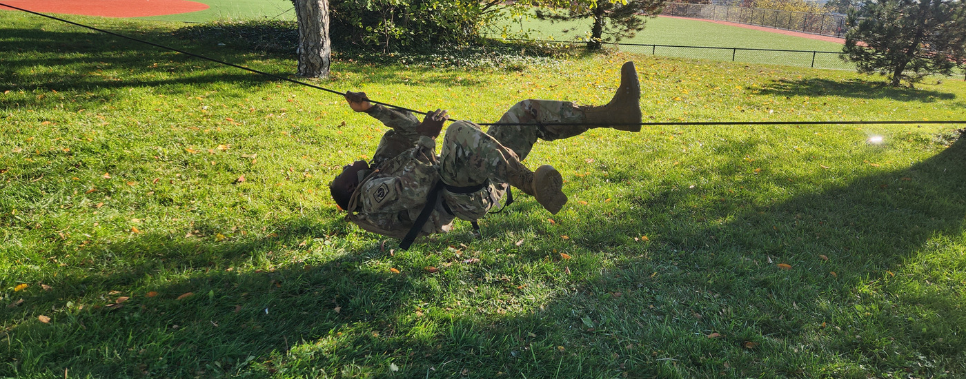 service member on rope