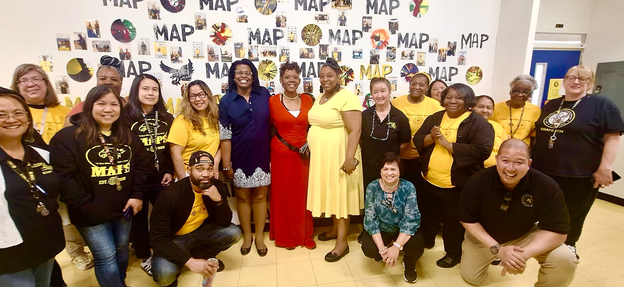Staff photo with Dr. Santelises