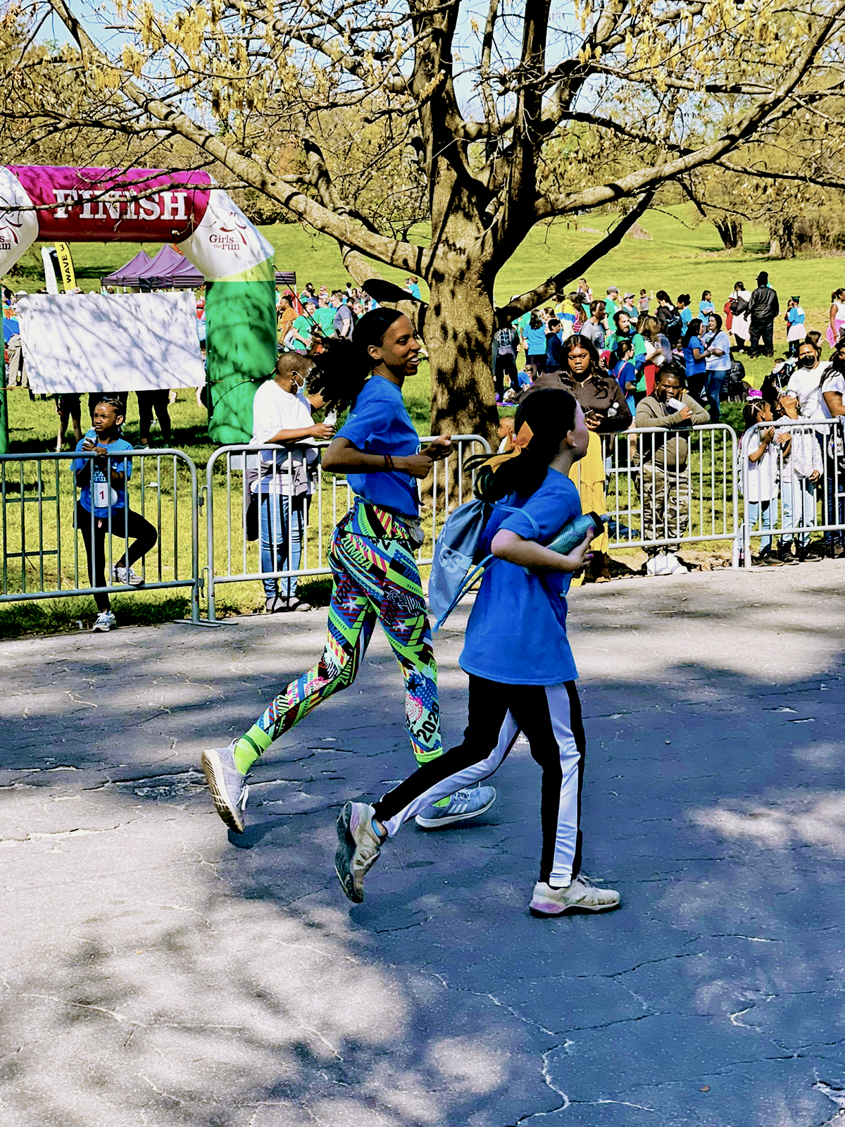 Students running