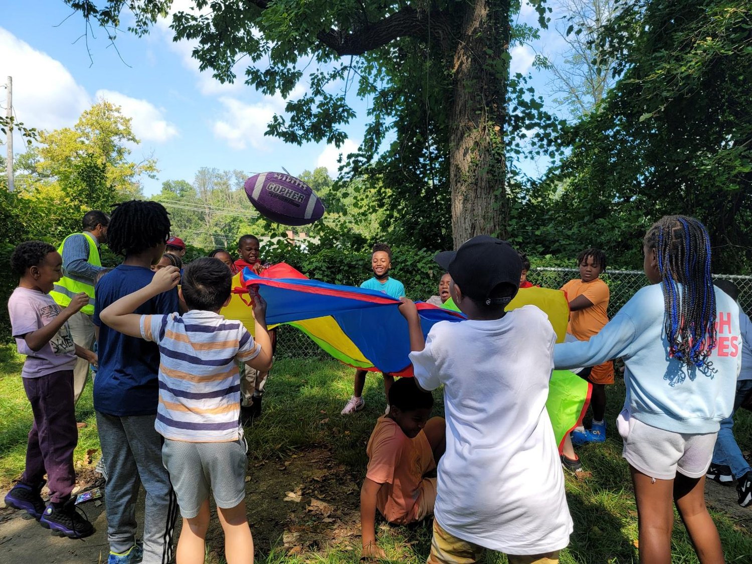 Students playing