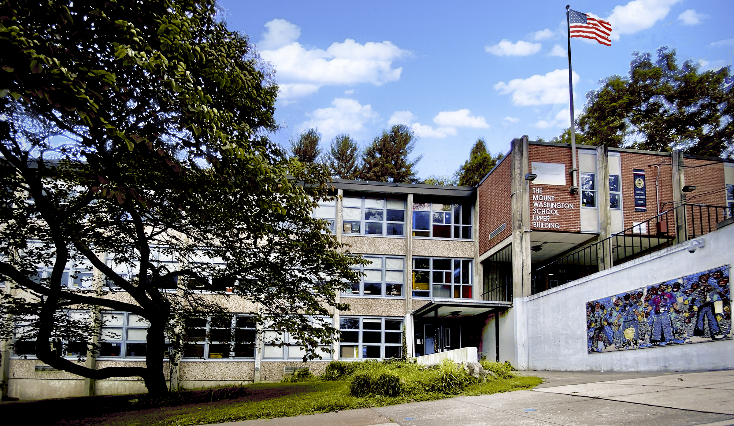 Exterior View of The Mount Washington School Upper Building on Sulgrave Ave