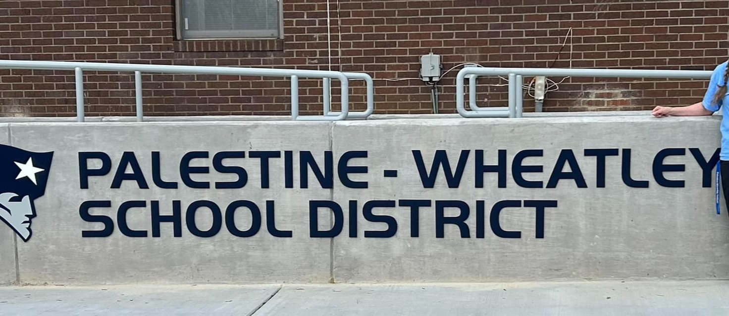 palestine wheatley school district sign