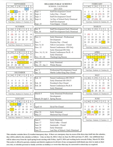 district calendar