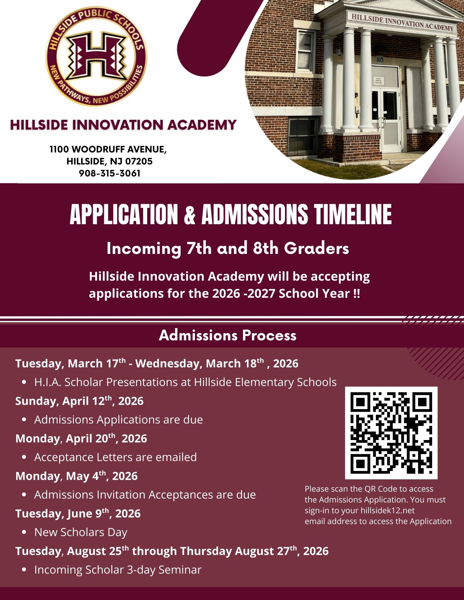 hia admissions flyer