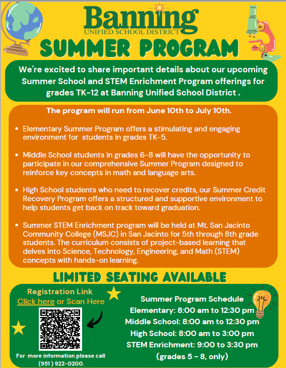 Expanded Learning Opportunities | Banning Unified School District