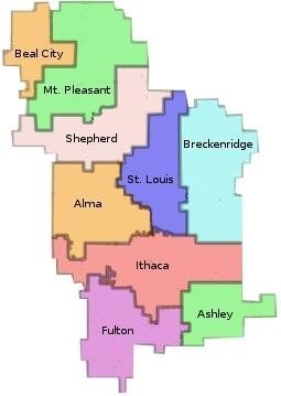 map of nearby counties and school districts