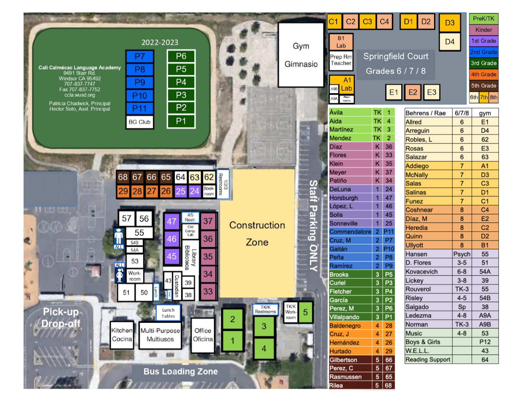 CCLA campus map 2022-23