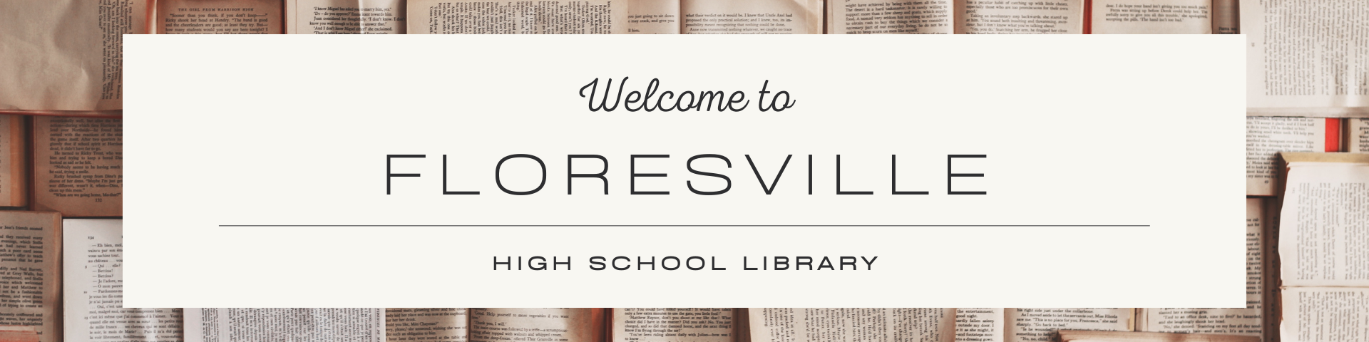 Welcome to Floresville Library banner