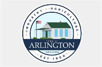 Town of Arlington logo on gray background