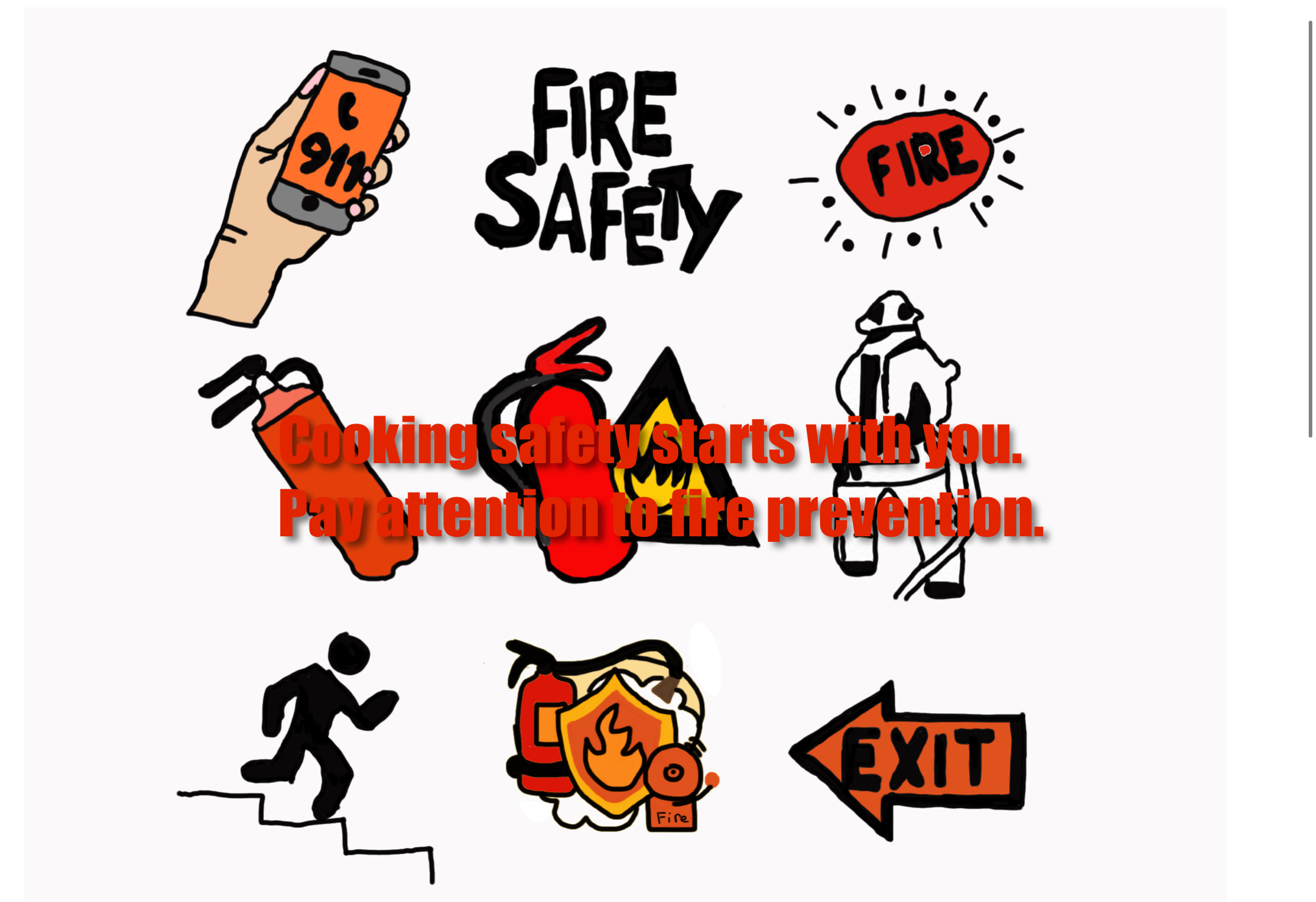 winning 6th grade Fire Safety Poster