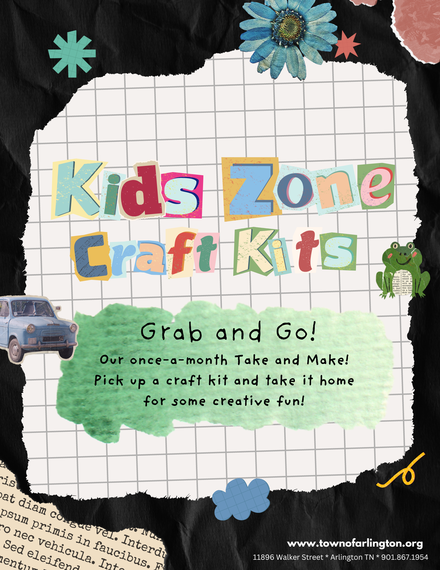 Kid Zone Take and Make Craft Kits every second saturday of the month