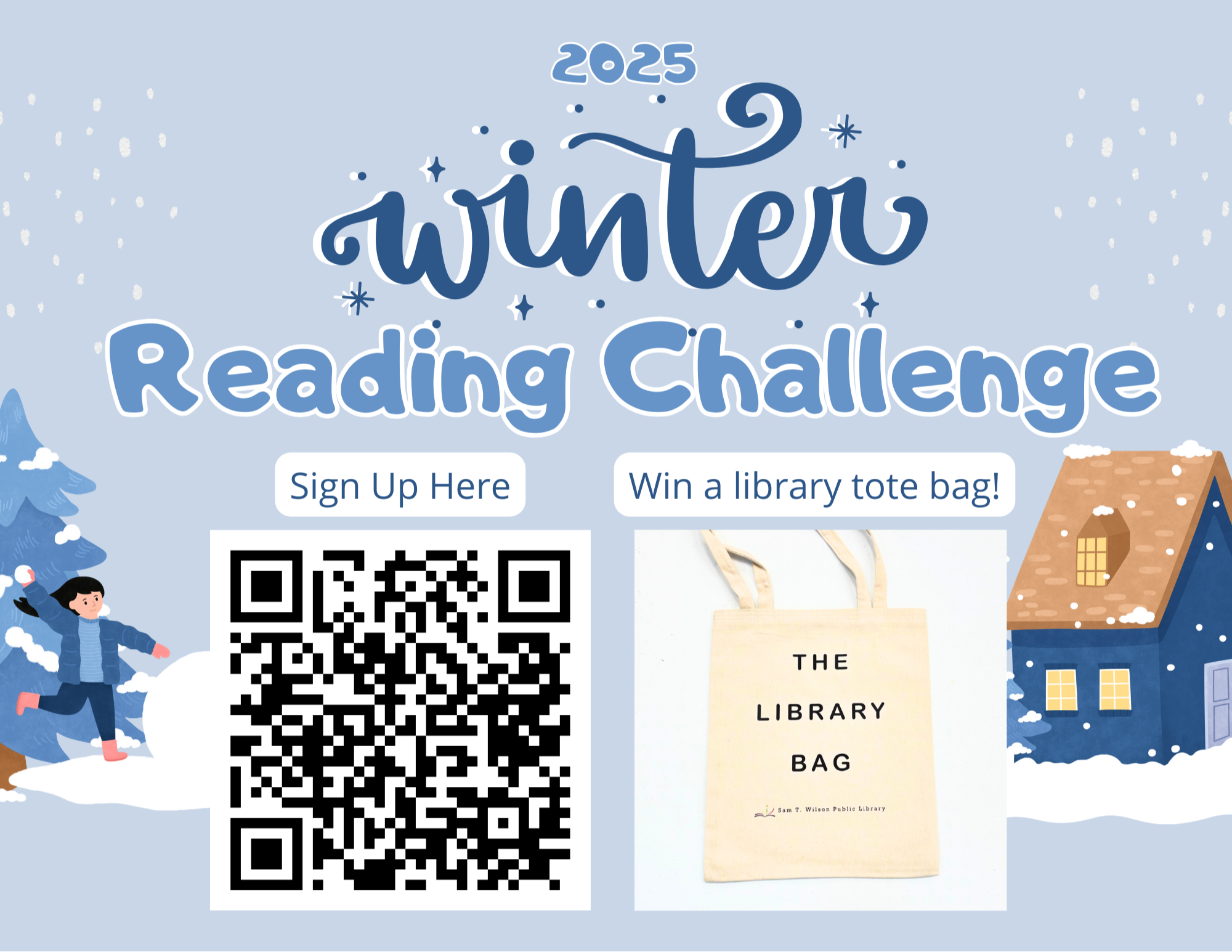 Winter Reading Challenge flyer 