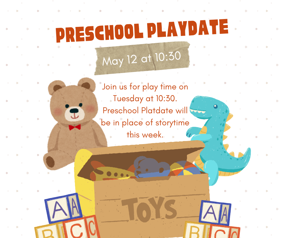 preschool playdate is on may 12th at 10:30.