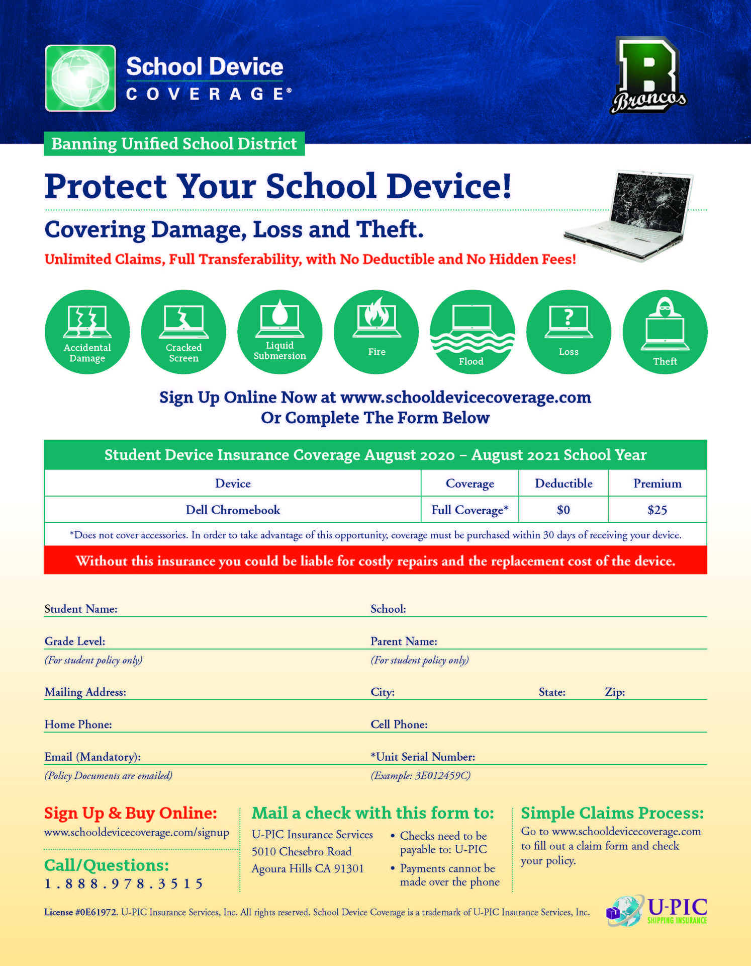 School Device Coverage Flyer-English